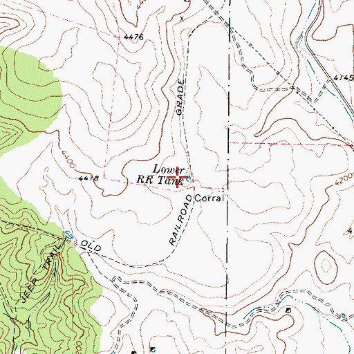 Topographic Map of Lower RR Tank, AZ