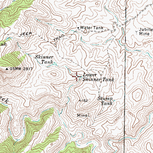 Topographic Map of Lower Skinner Tank, AZ