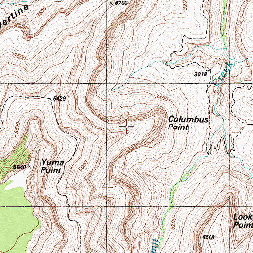 Topographic Map of Columbus Point, AZ