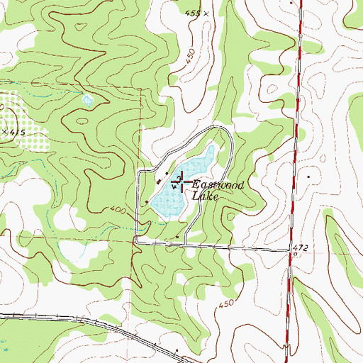 Topographic Map of Eastwood Lake, GA