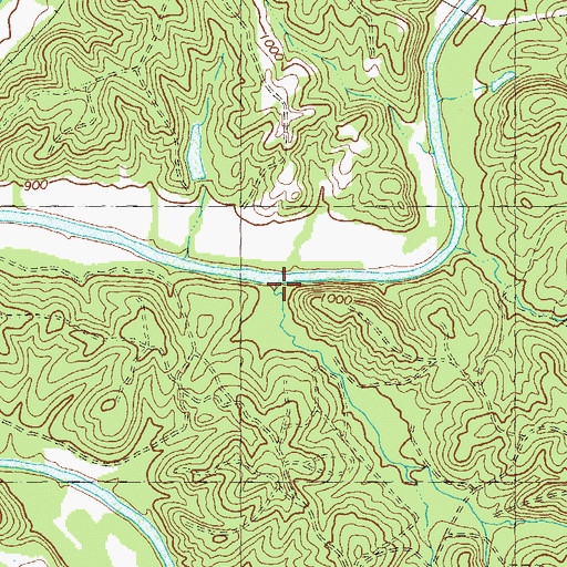 Topographic Map of Edward Creek, GA