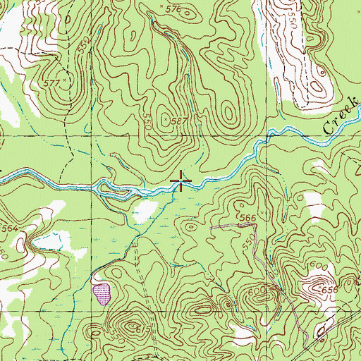 Topographic Map of Edwards Creek, GA