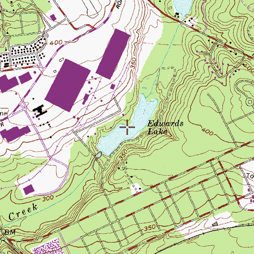 Topographic Map of Edwards Lake, GA