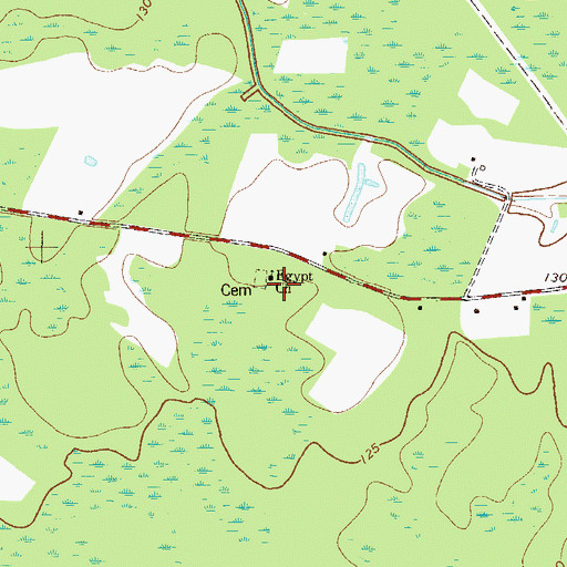 Topographic Map of Egypt Church, GA