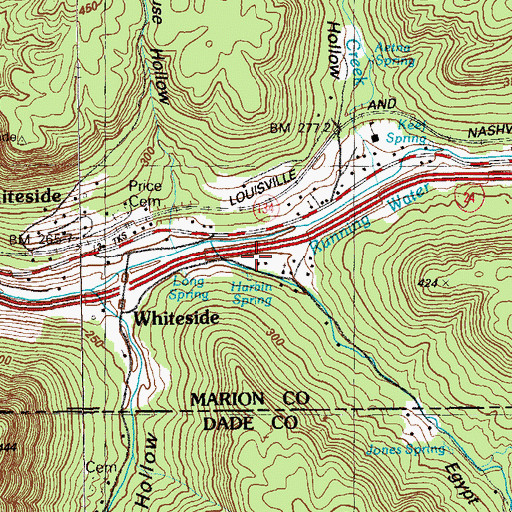 Topographic Map of Egypt Hollow, TN