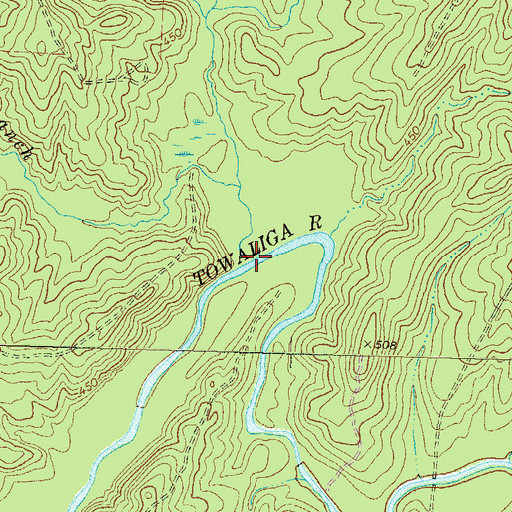 Topographic Map of Eightmile Creek, GA
