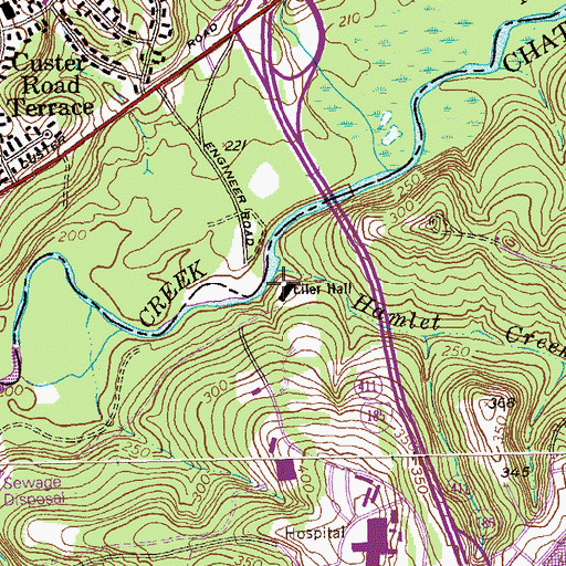 Topographic Map of Eiler Hall, GA