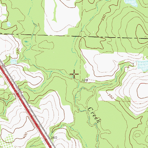 Topographic Map of Eldridge Branch, GA