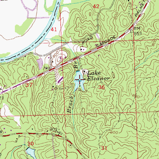 Topographic Map of Lake Eleanor, GA