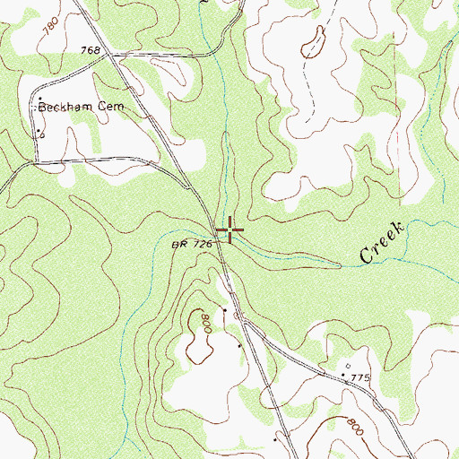 Topographic Map of Elkins Branch, GA