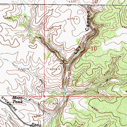 Topographic Map of Loy Canyon, AZ
