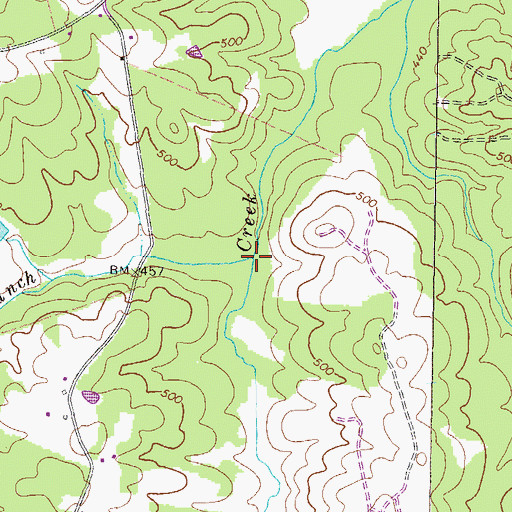 Topographic Map of Ellington Branch, GA