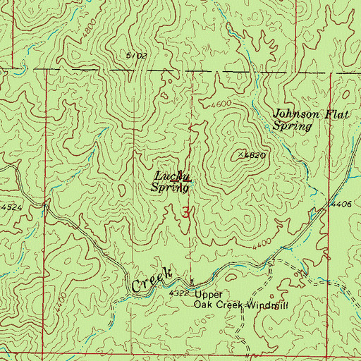 Topographic Map of Lucky Spring, AZ