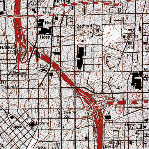 Topographic Map of Emory University School of Dentistry, GA