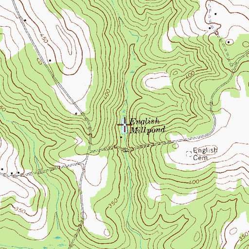 Topographic Map of English Millpond, GA