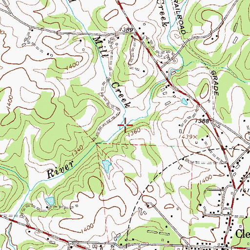 Topographic Map of Eubank Creek, GA