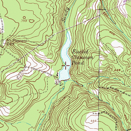 Topographic Map of Euclid Claussen Pond, GA