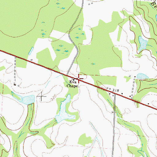 Topographic Map of Eva Chapel, GA