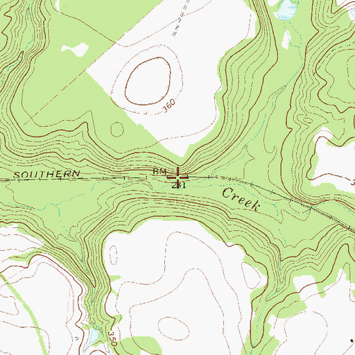 Topographic Map of Evergreen Creek, GA
