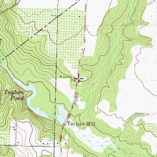 Topographic Map of Fairview Church, GA