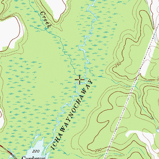 Topographic Map of Falling Creek, GA