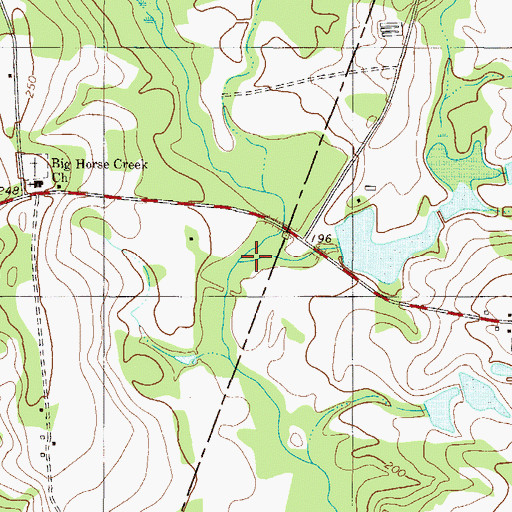 Topographic Map of Falling Water Branch, GA
