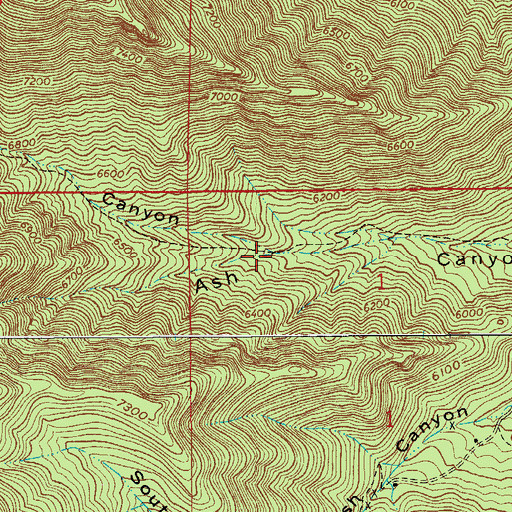 Topographic Map of Lutz Canyon, AZ