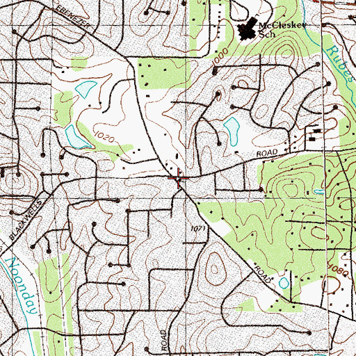 Topographic Map of Fellowship Church, GA
