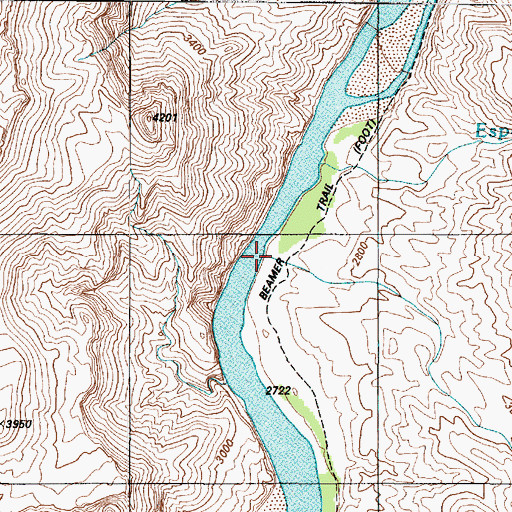 Topographic Map of Comanche Creek, AZ
