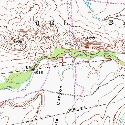 Topographic Map of Lyle Canyon, AZ