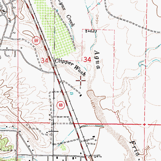 Topographic Map of Lynx Creek, AZ