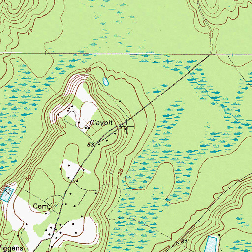 Topographic Map of First African Church, GA