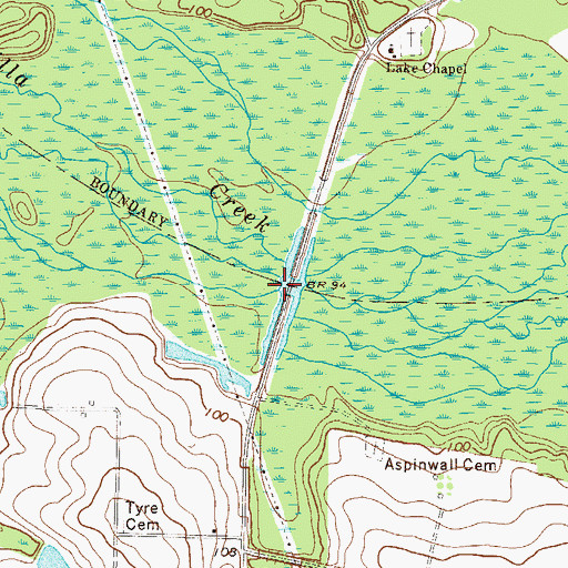 Topographic Map of Fishing Creek, GA