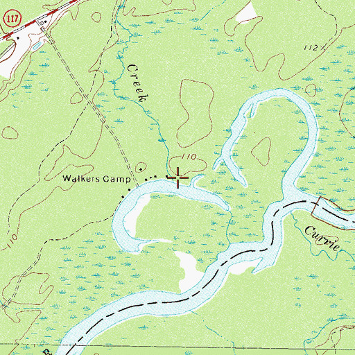 Topographic Map of Fishing Creek, GA
