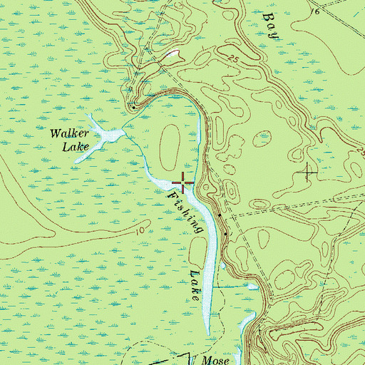 Topographic Map of Fishing Lake, GA