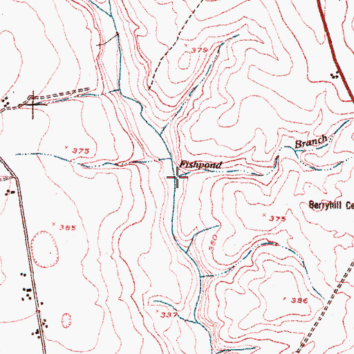 Topographic Map of Fishpond Branch, GA