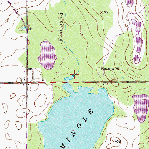 Topographic Map of Fishpond Drain, GA