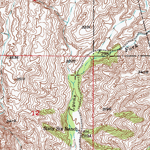 Topographic Map of Lyons Canyon, AZ