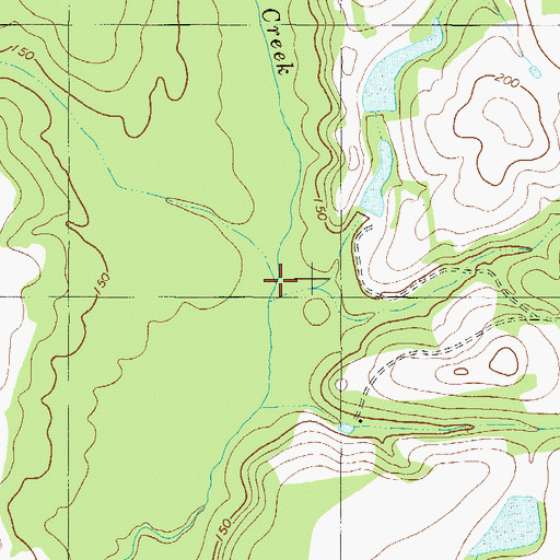 Topographic Map of Flat Branch, GA
