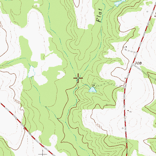 Topographic Map of Flat Rock Branch, GA