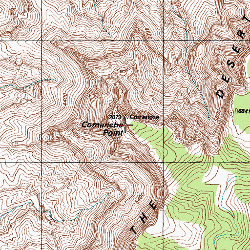Topographic Map of Comanche Point, AZ