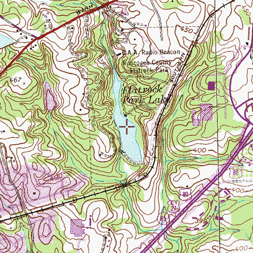 Topographic Map of Flatrock Park Lake, GA