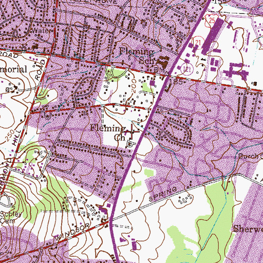 Topographic Map of Fleming Church, GA