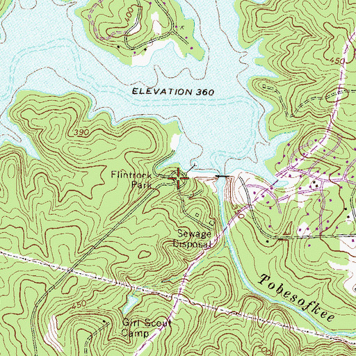 Topographic Map of Flintrock Park, GA