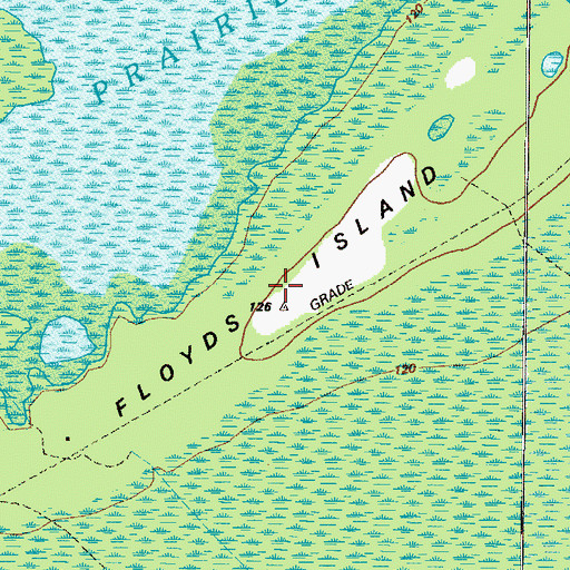 Topographic Map of Floyds Island, GA