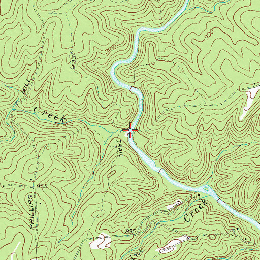 Topographic Map of Flyblow Creek, GA