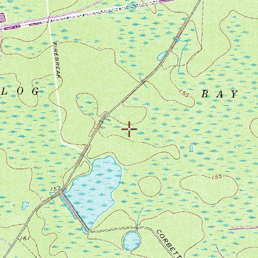Topographic Map of Footlog Bay, GA