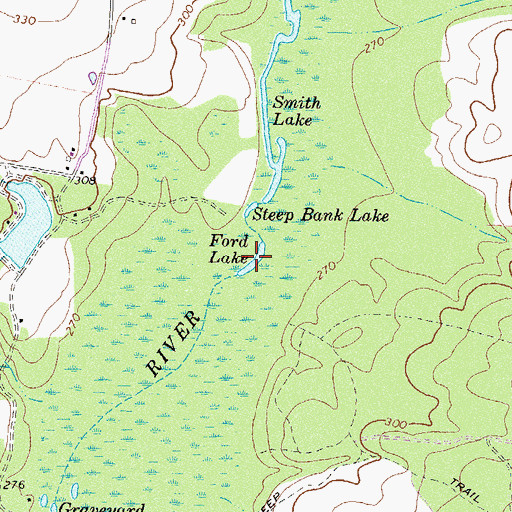 Topographic Map of Ford Lake, GA