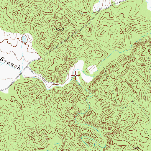 Topographic Map of Forked Branch, GA