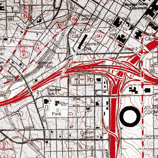 Topographic Map of Formwalt School, GA